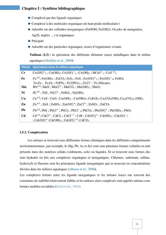 Dynamique spatiale et temporelle des polluants métalliques dans les sédiments marins : Impact de la contamination métallique