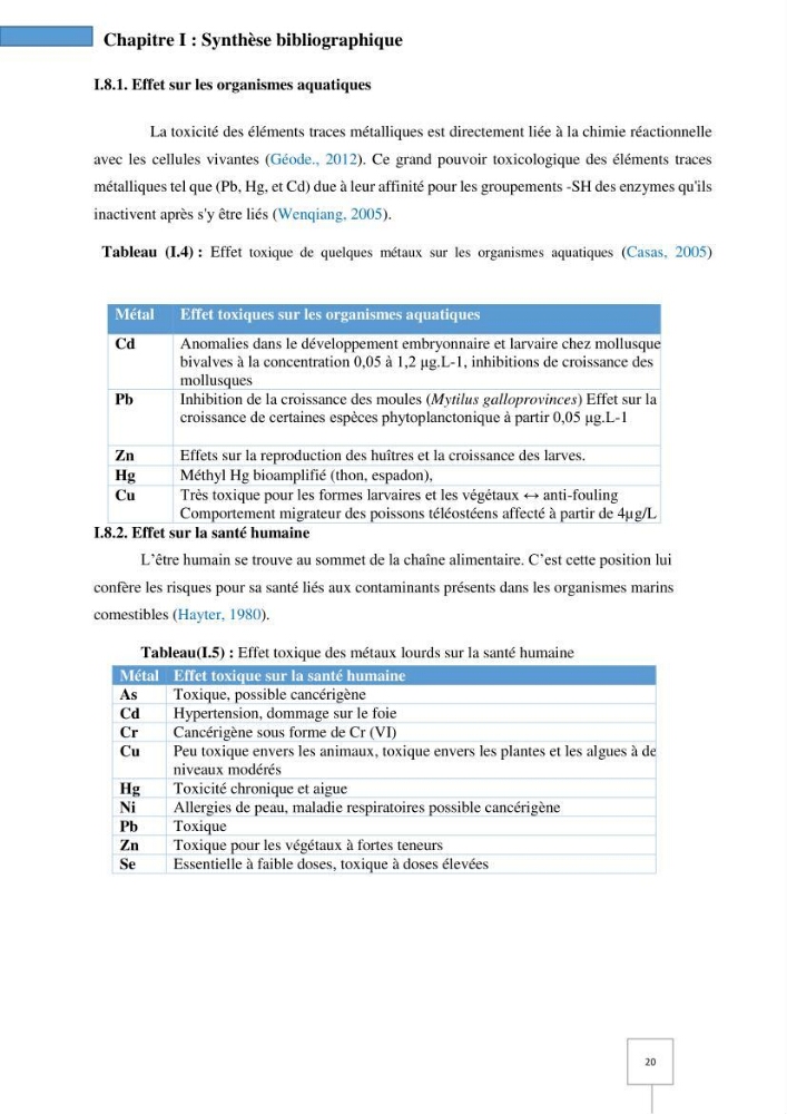 Dynamique spatiale et temporelle des polluants métalliques dans les sédiments marins : Impact de la contamination métallique