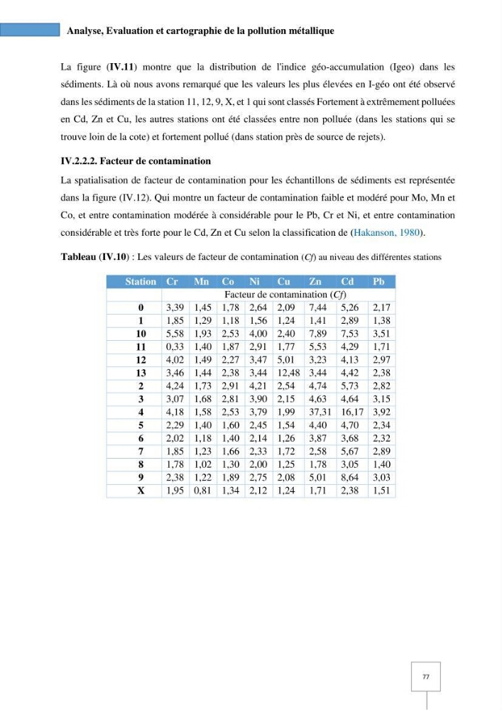 Dynamique spatiale et temporelle des polluants métalliques dans les sédiments marins : Impact de la contamination métallique