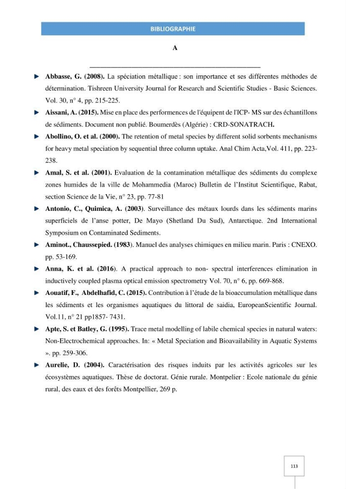 Dynamique spatiale et temporelle des polluants métalliques dans les sédiments marins : Impact de la contamination métallique