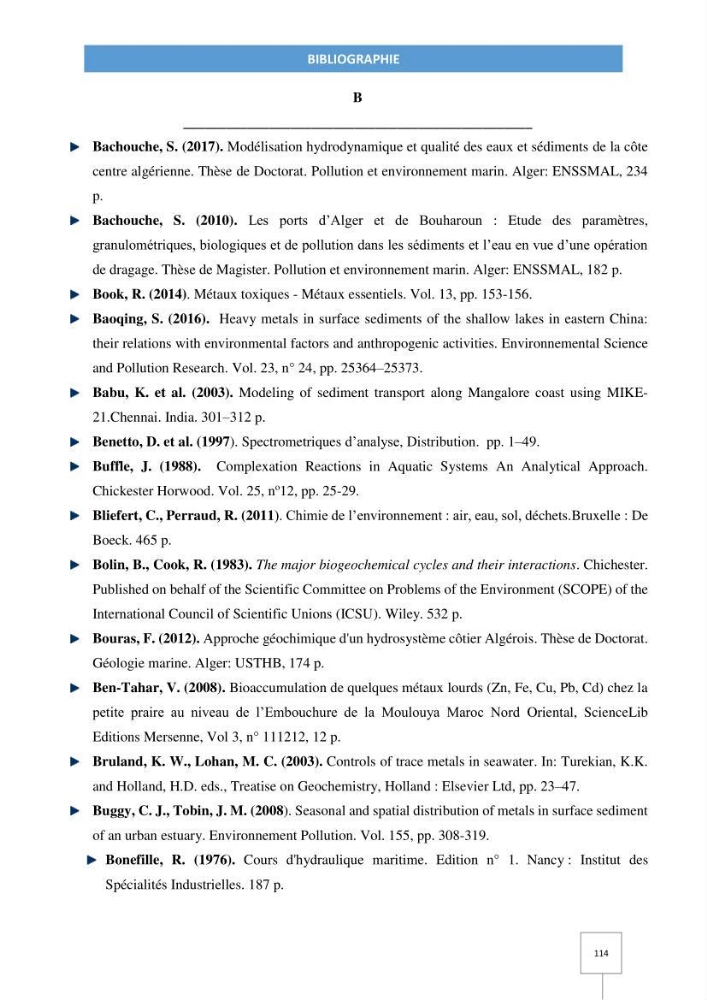 Dynamique spatiale et temporelle des polluants métalliques dans les sédiments marins : Impact de la contamination métallique