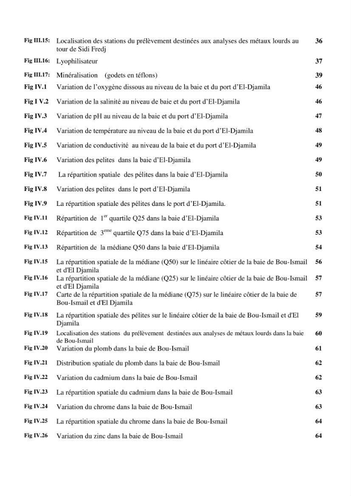 Evaluation des paramètres du littoral de la baie de Bou-Ismail