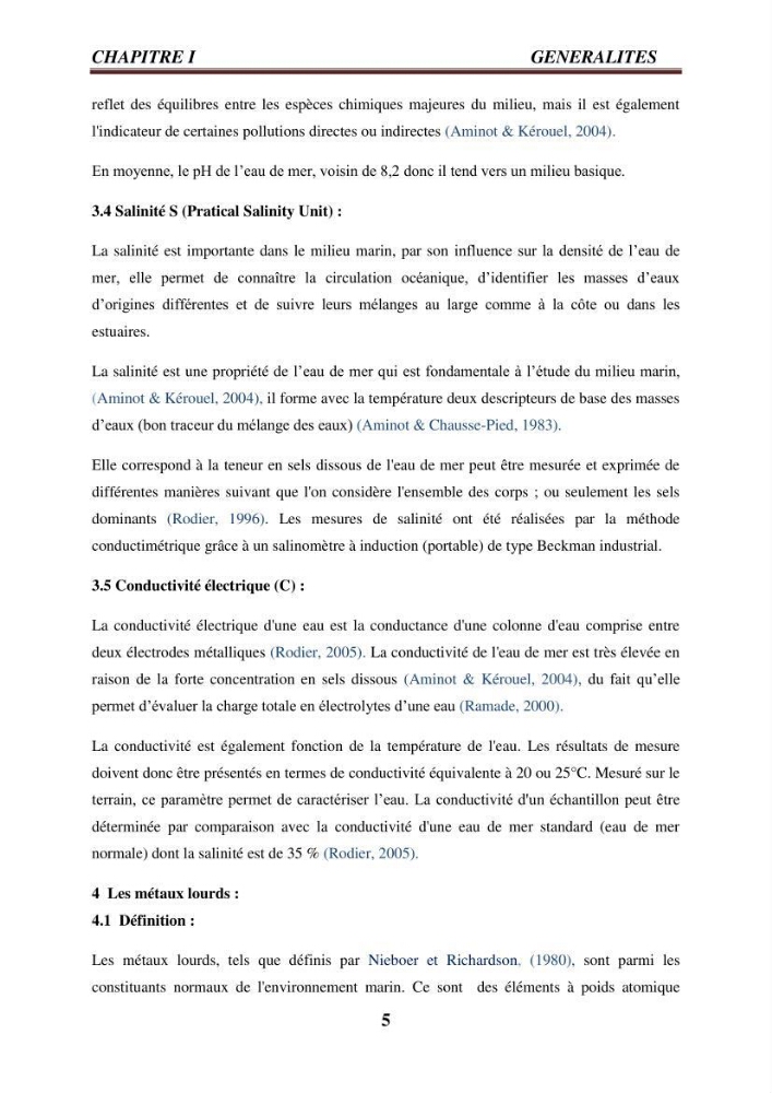 Evaluation des paramètres du littoral de la baie de Bou-Ismail