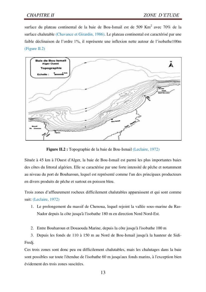 Evaluation des paramètres du littoral de la baie de Bou-Ismail