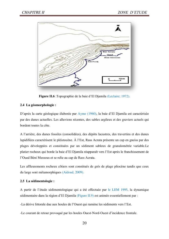 Evaluation des paramètres du littoral de la baie de Bou-Ismail