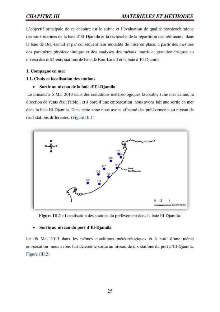 Evaluation des paramètres du littoral de la baie de Bou-Ismail