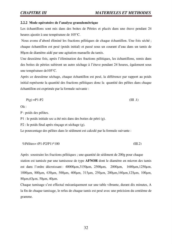 Evaluation des paramètres du littoral de la baie de Bou-Ismail