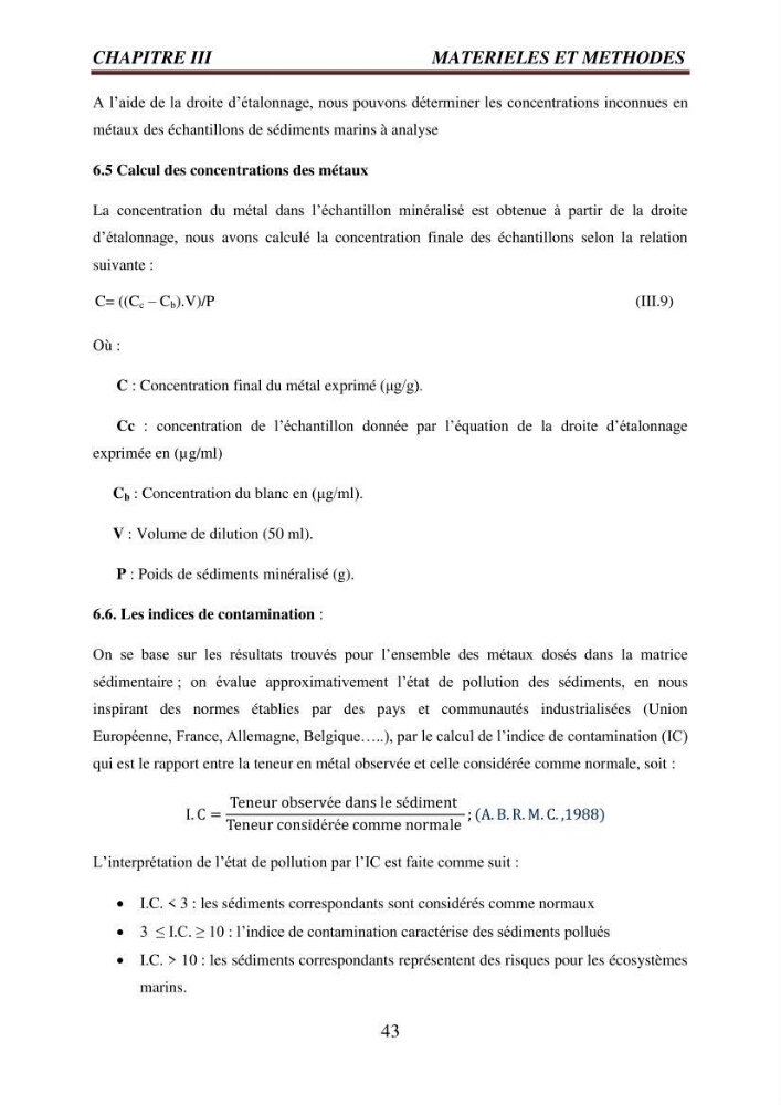 Evaluation des paramètres du littoral de la baie de Bou-Ismail