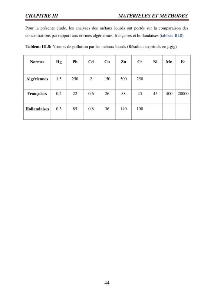 Evaluation des paramètres du littoral de la baie de Bou-Ismail