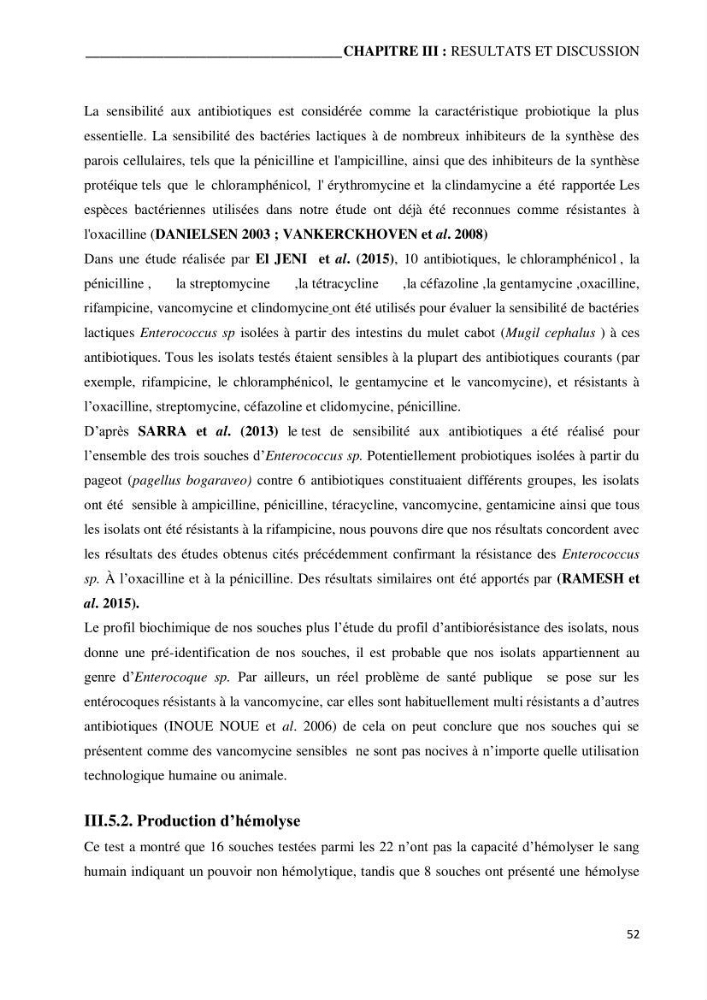 Etude du potentiel probiotique de bactéries isolées à partir d’animaux aquatiques