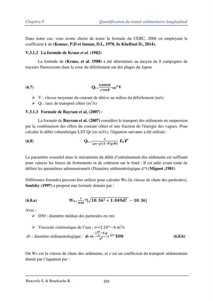 Impact des évenement extrêmes sur le transport sédimentaire longitudinal: Cas d’étude la région Algéroise