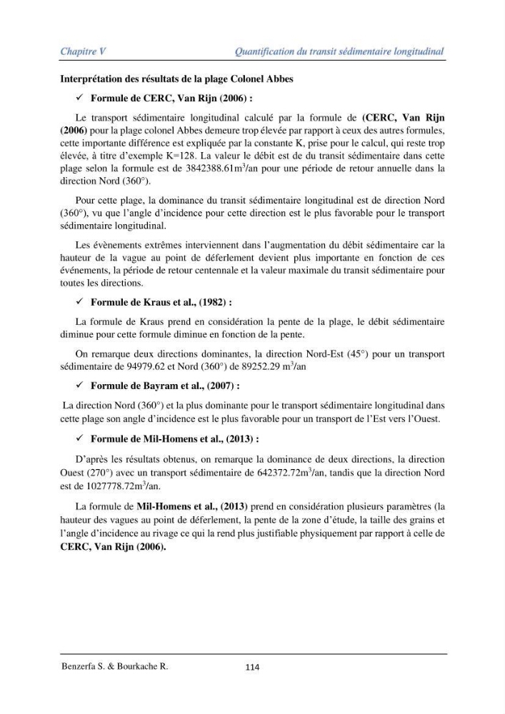 Impact des évenement extrêmes sur le transport sédimentaire longitudinal: Cas d’étude la région Algéroise