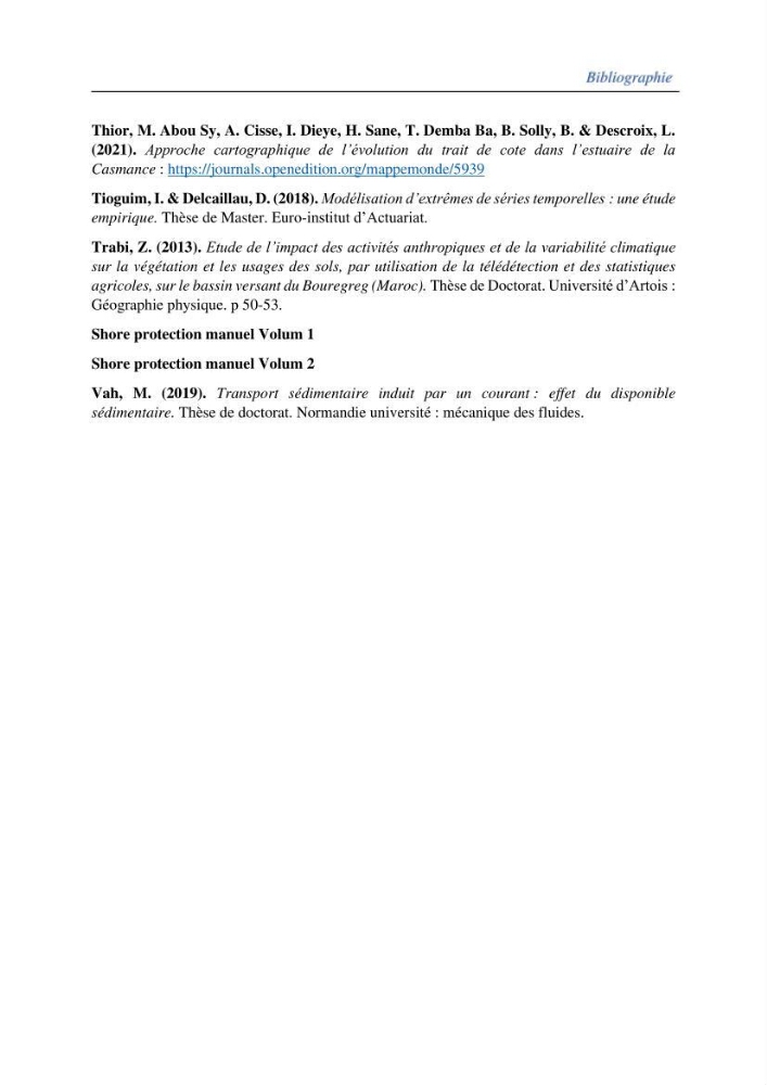 Impact des évenement extrêmes sur le transport sédimentaire longitudinal: Cas d’étude la région Algéroise