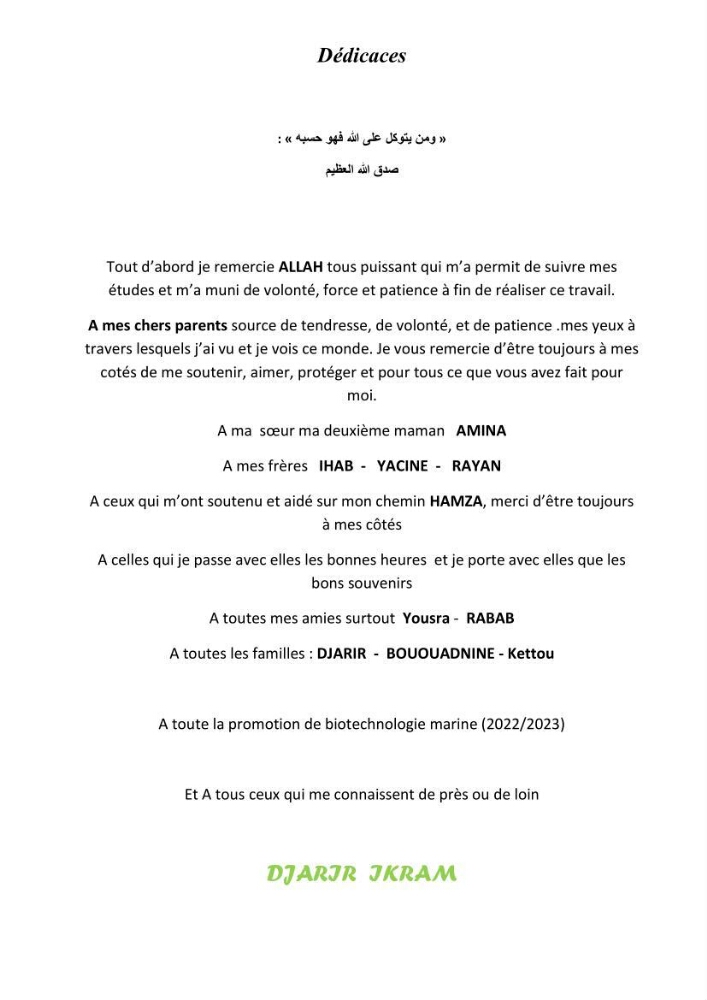 Evaluation et isolement des bactéries résistantes aux métaux lourds à partir de poissons et leur potentiel à éliminer le chrome