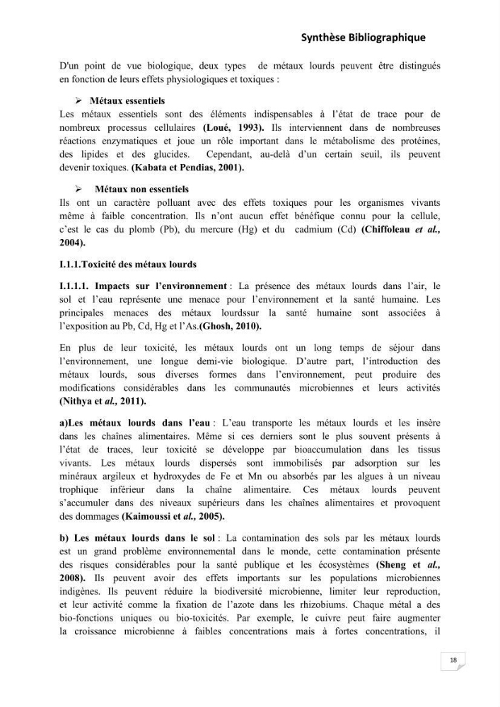 Evaluation et isolement des bactéries résistantes aux métaux lourds à partir de poissons et leur potentiel à éliminer le chrome