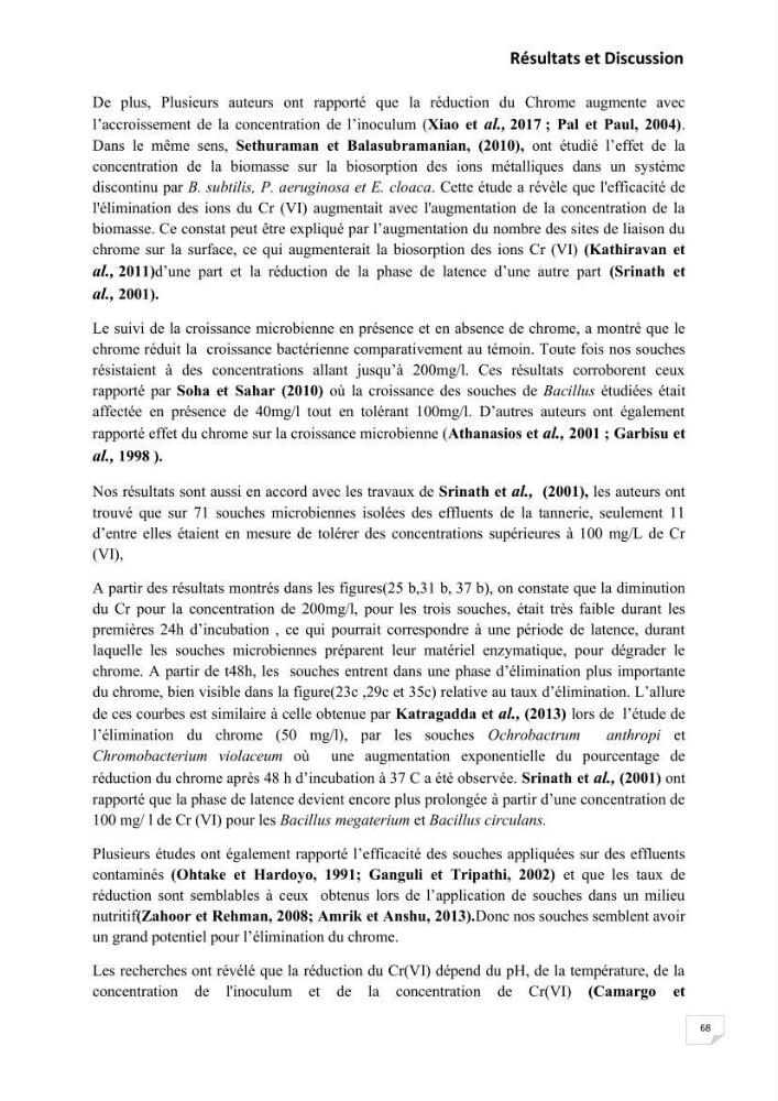 Evaluation et isolement des bactéries résistantes aux métaux lourds à partir de poissons et leur potentiel à éliminer le chrome
