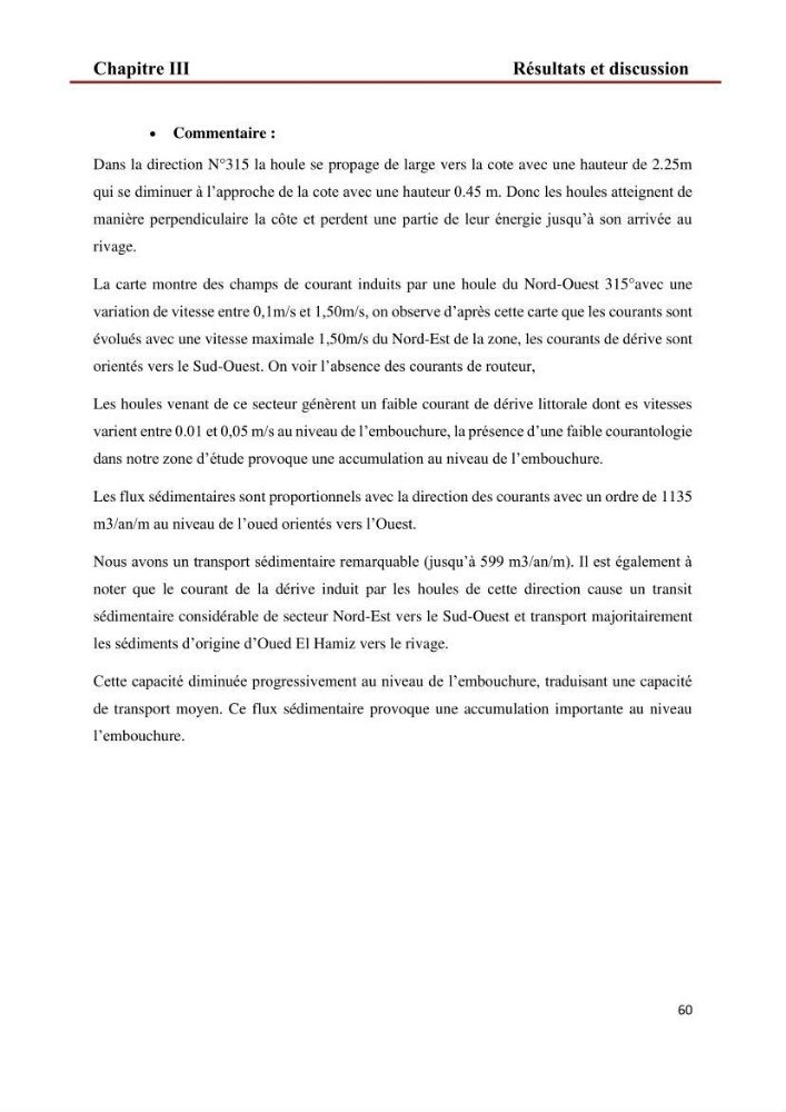 Etude de faisabilité d\'un endiguement au niveau de l\'embouchure de l\'Oued El Hamiz contre les crues et les inondations
