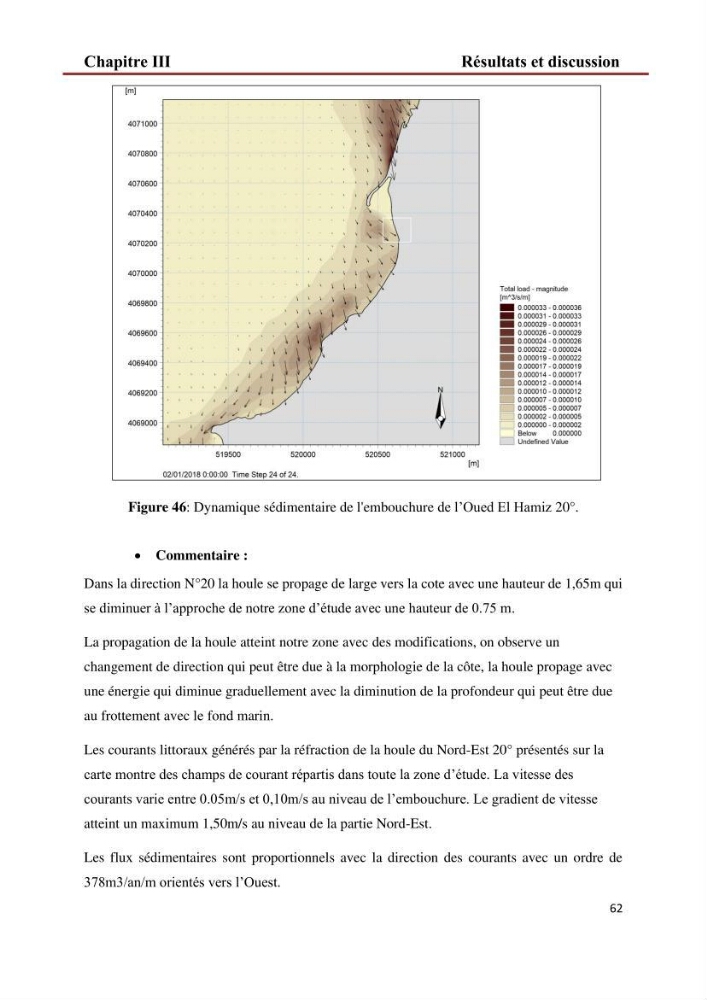 Etude de faisabilité d\'un endiguement au niveau de l\'embouchure de l\'Oued El Hamiz contre les crues et les inondations