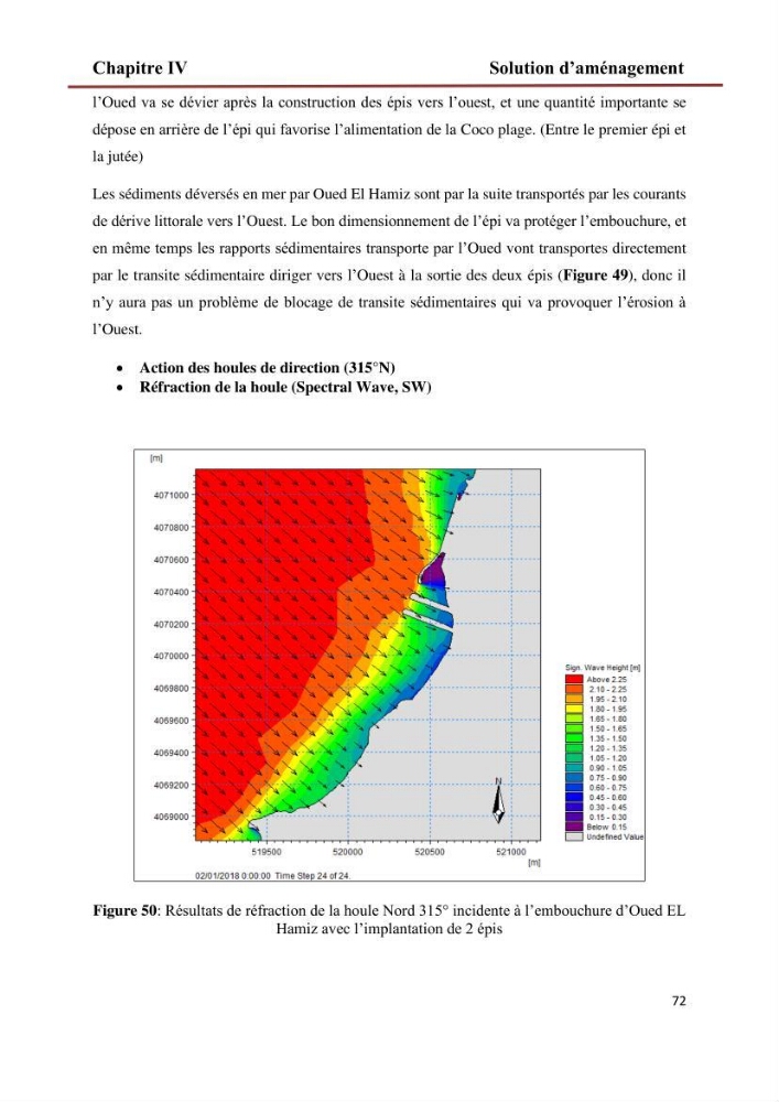 Etude de faisabilité d\'un endiguement au niveau de l\'embouchure de l\'Oued El Hamiz contre les crues et les inondations