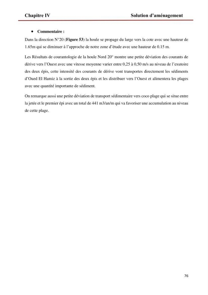 Etude de faisabilité d\'un endiguement au niveau de l\'embouchure de l\'Oued El Hamiz contre les crues et les inondations