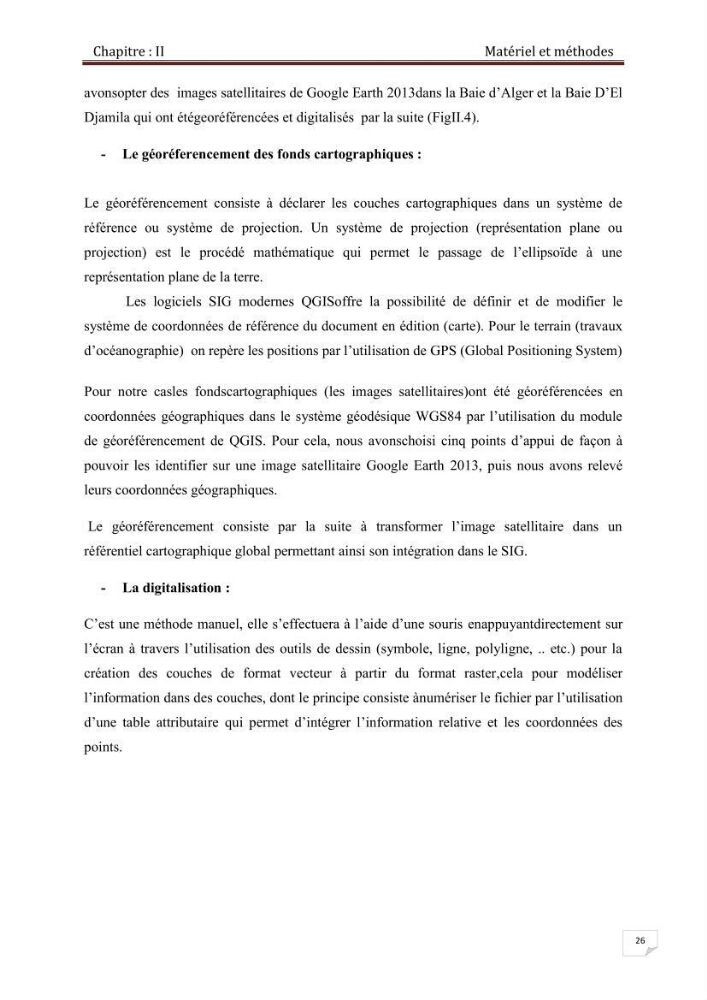 Conception d\'un système d\'information géographique (SIG) pour une étude de bathymétrie et de sédimentologie dans la baie d\'Alger et la baie d\'El Djamila.