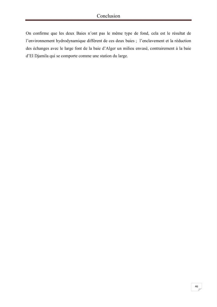 Conception d\'un système d\'information géographique (SIG) pour une étude de bathymétrie et de sédimentologie dans la baie d\'Alger et la baie d\'El Djamila.