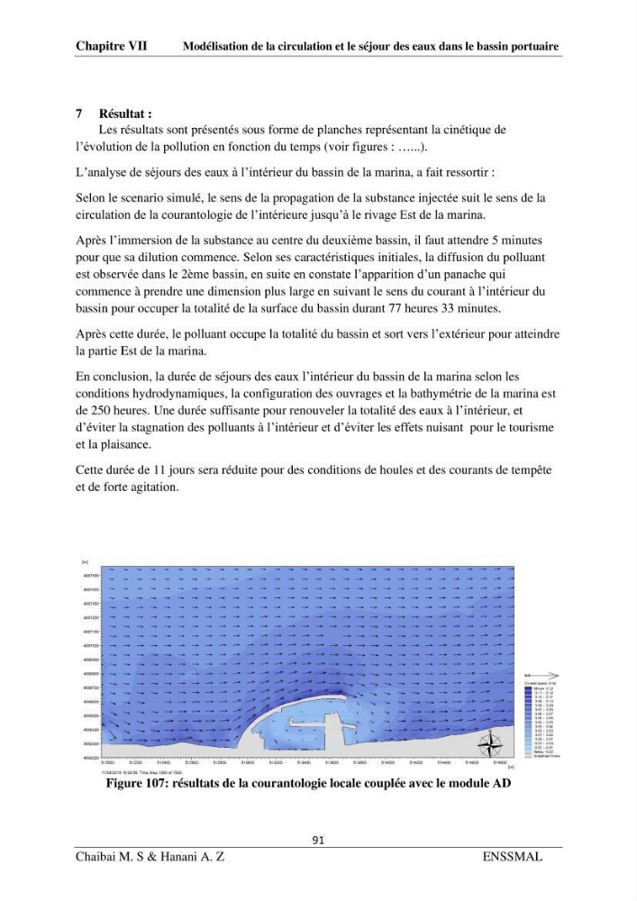 Modélisation hydrodynamique et étude d’agitation: Cas de la Marina Bay D’Alger