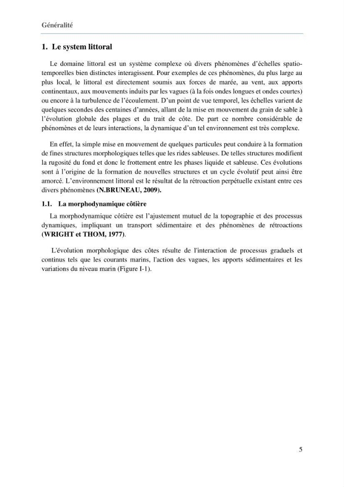 Evaluation des impacts des changements climatiques sur la morphologie du littoral de la wilaya de Mostaganem