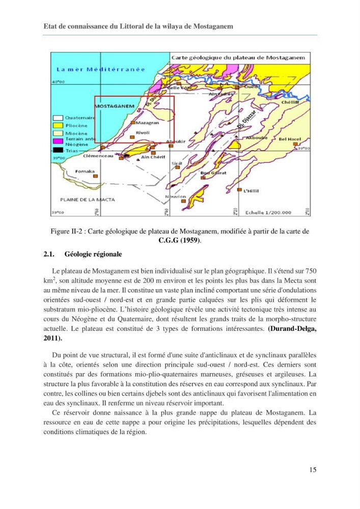 Evaluation des impacts des changements climatiques sur la morphologie du littoral de la wilaya de Mostaganem