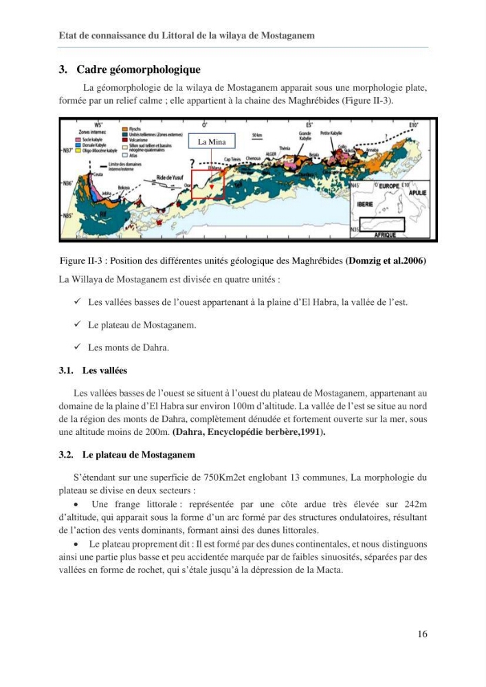Evaluation des impacts des changements climatiques sur la morphologie du littoral de la wilaya de Mostaganem