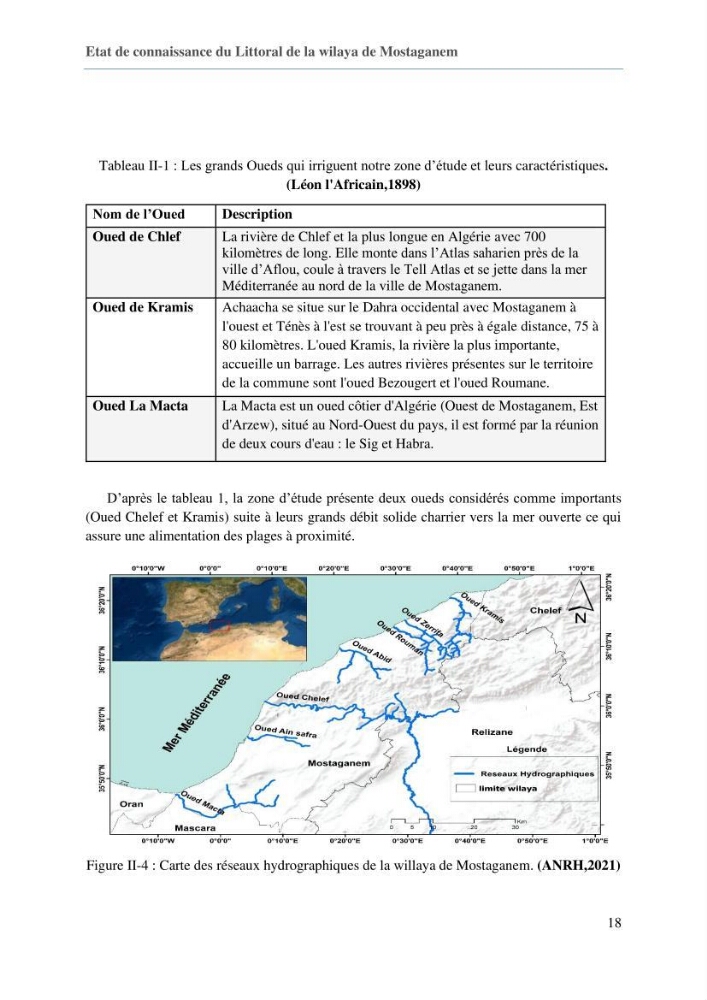Evaluation des impacts des changements climatiques sur la morphologie du littoral de la wilaya de Mostaganem
