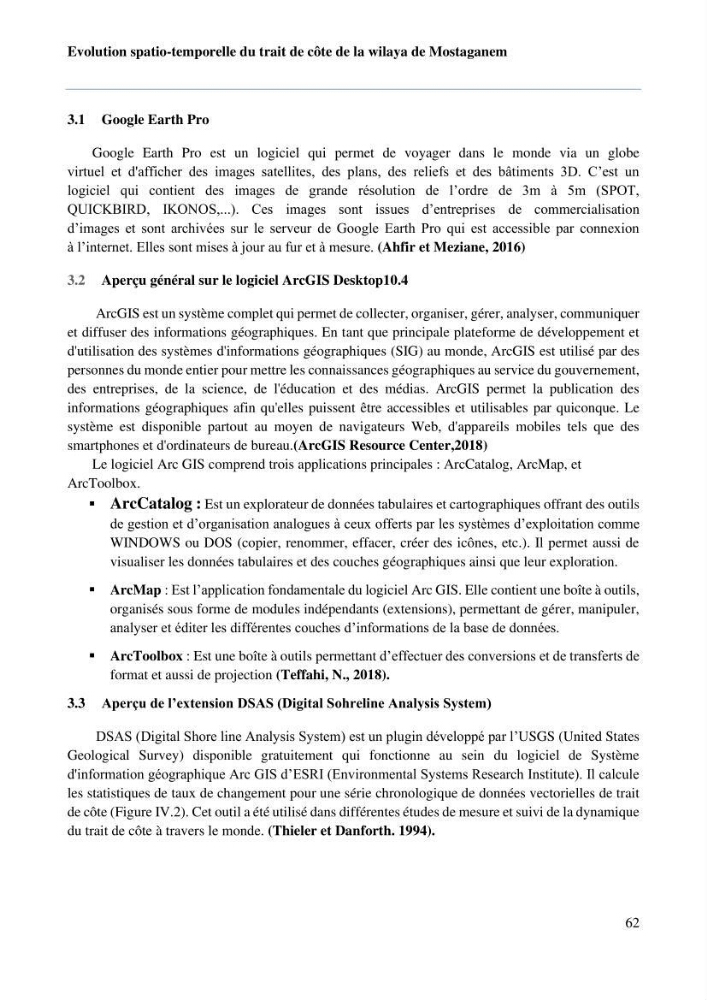 Evaluation des impacts des changements climatiques sur la morphologie du littoral de la wilaya de Mostaganem