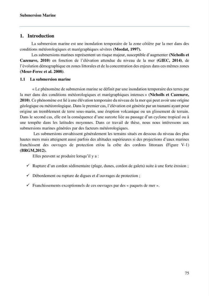 Evaluation des impacts des changements climatiques sur la morphologie du littoral de la wilaya de Mostaganem