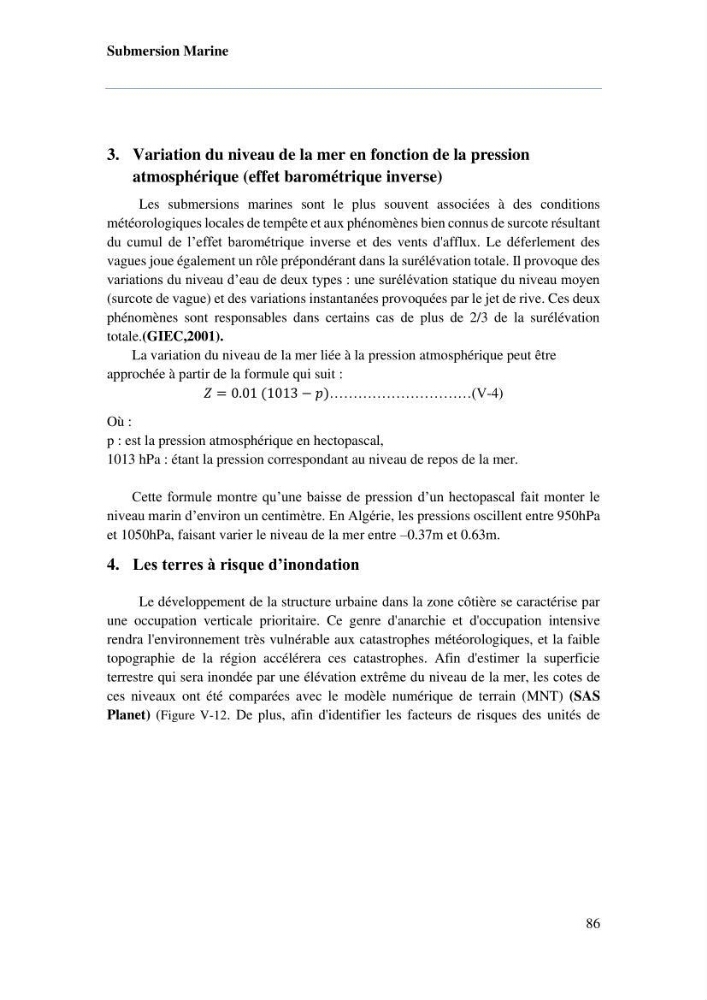 Evaluation des impacts des changements climatiques sur la morphologie du littoral de la wilaya de Mostaganem