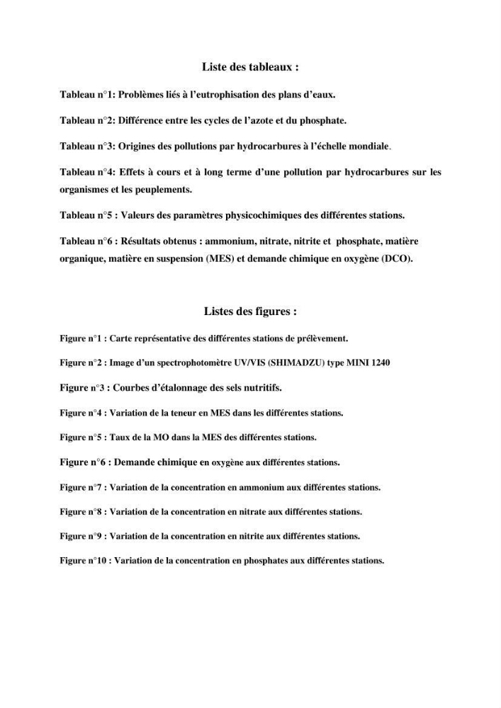 Evaluation de la pollution des principaux rejets au niveau du littoral Algérois