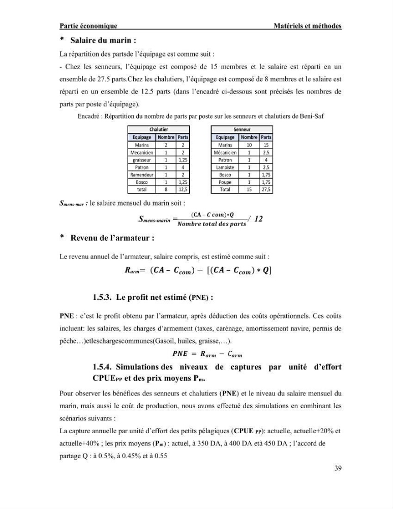 La pêcherie chalutière et sardinière des petits pélagiques à Beni-Saf: Approche comparative (Halieutique et économique)