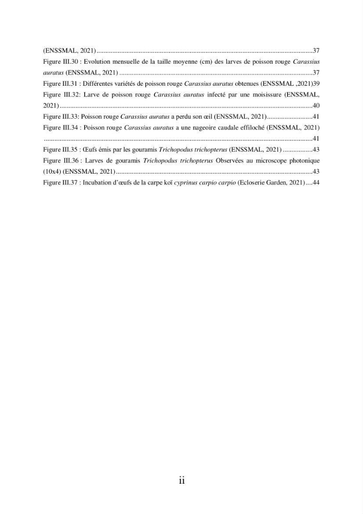 Contribution à la reproduction de quelques espèces de poissons d’ornements d’eau douce :