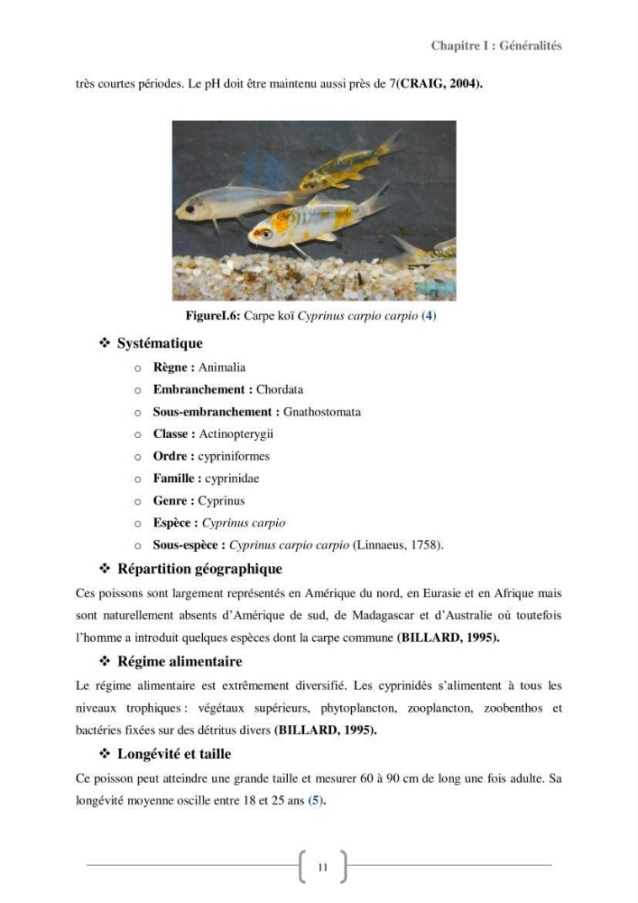Contribution à la reproduction de quelques espèces de poissons d’ornements d’eau douce :