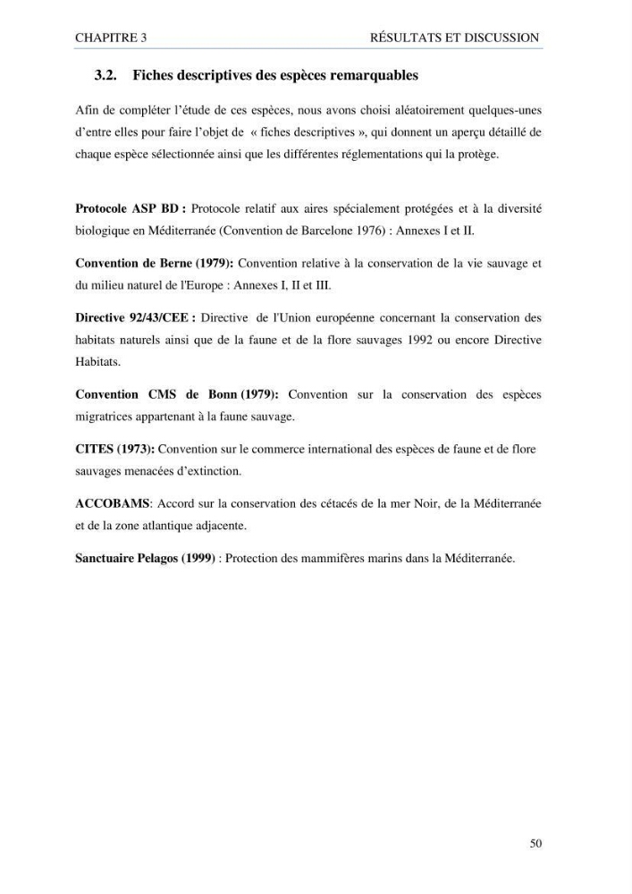 inventaire de la faune et de la flore marine d\'intérêt écologique des sites remarquables de la côte Ouest Algérienne