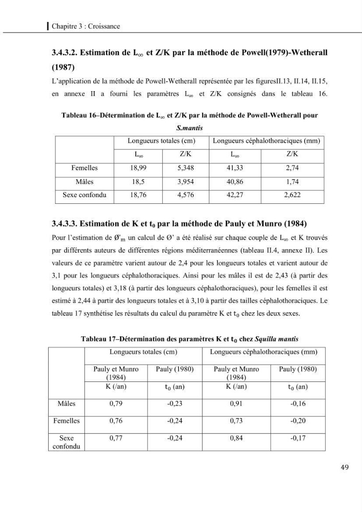 Contribution a l\'étude du régime alimentaire, de la croissance et de l\'exploitation de la squille squilla mantis linnaeus ,1758 dans la baie de bou-ismail.