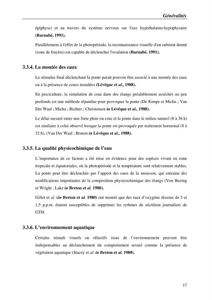 Expérémentation sur la reproduction artificielle du poisson-chat africain clarias gariepinus (bruchell, 1822)