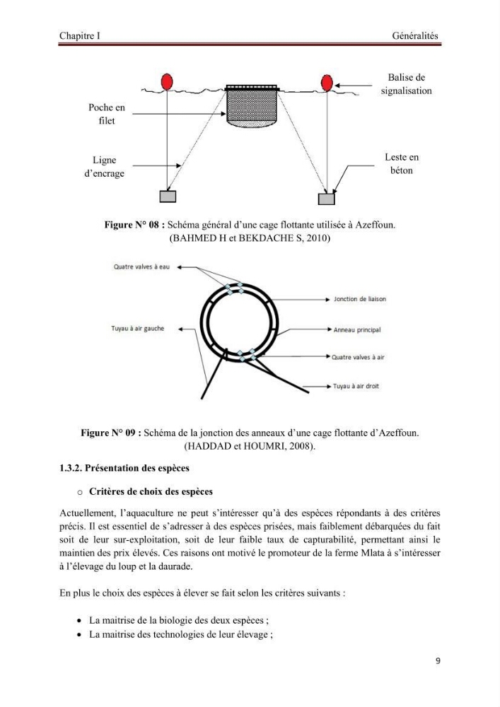 Caractérisation physico-chimique et bactériologique des eaux de la ferme d\'élevage de poissons marins d\'Azeffoun (Willaya de Tizi Ouzou):