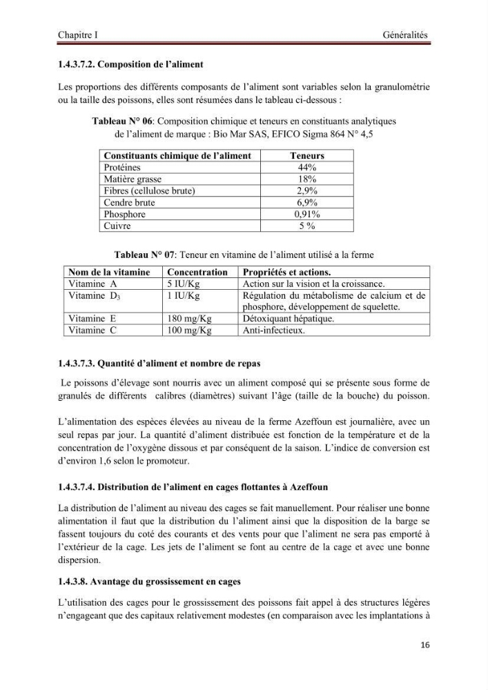 Caractérisation physico-chimique et bactériologique des eaux de la ferme d\'élevage de poissons marins d\'Azeffoun (Willaya de Tizi Ouzou):