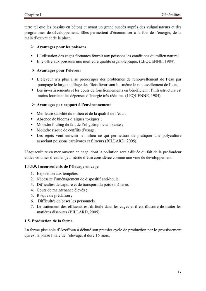 Caractérisation physico-chimique et bactériologique des eaux de la ferme d\'élevage de poissons marins d\'Azeffoun (Willaya de Tizi Ouzou):