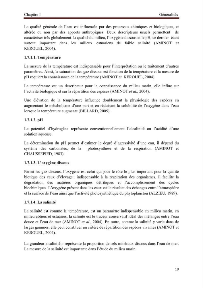 Caractérisation physico-chimique et bactériologique des eaux de la ferme d\'élevage de poissons marins d\'Azeffoun (Willaya de Tizi Ouzou):