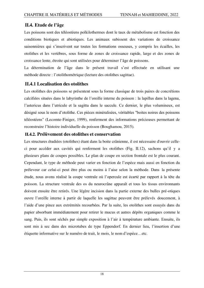Contribution à l\'étude de l\'âge et de la croissance des espèces du genre Trachurus ( Téléostéens, Carangidae ) de la région centre du littoral algérien.