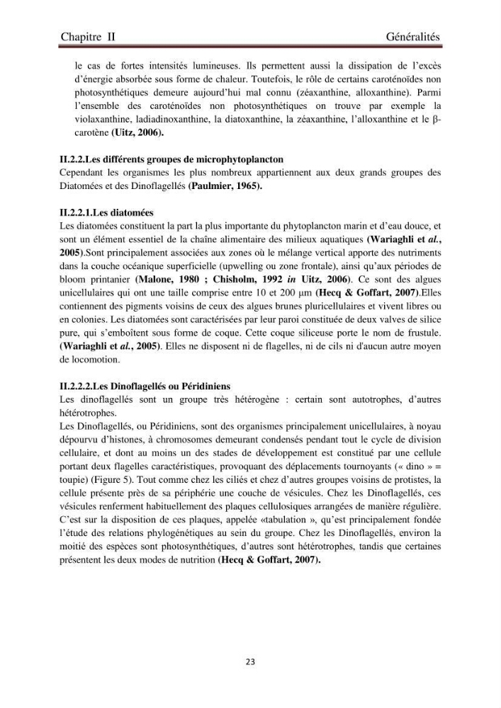 La corrélation entre les paramètres physiques et la densité de microplancton dans la côte Algérienne: région centrale