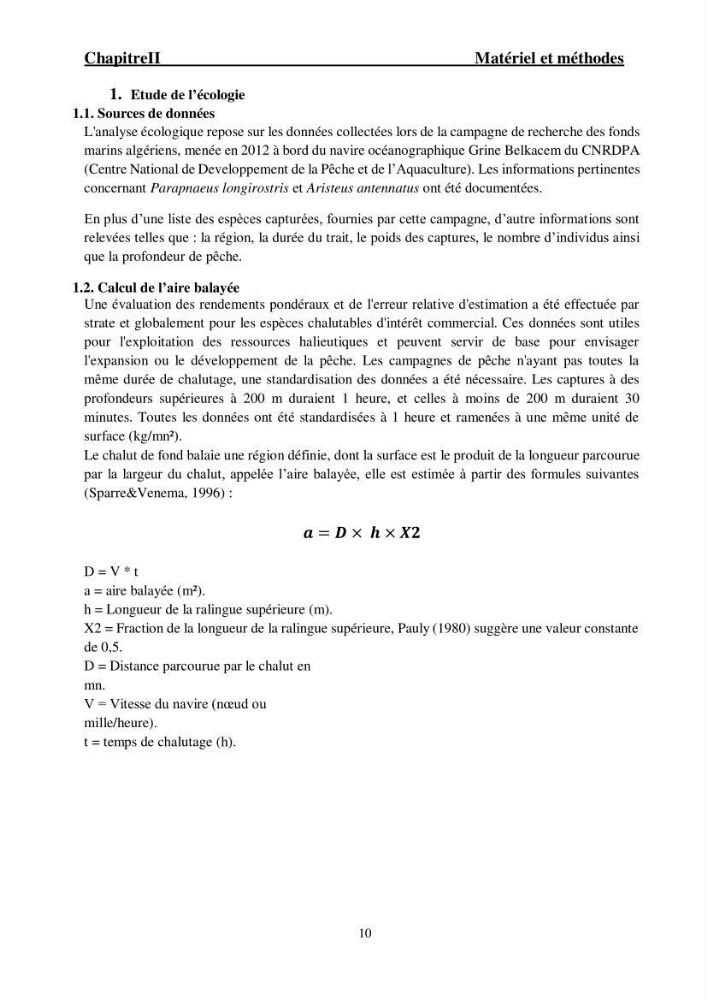 Ecologie et exploitation des crevettes Péneides dans le centre algérien