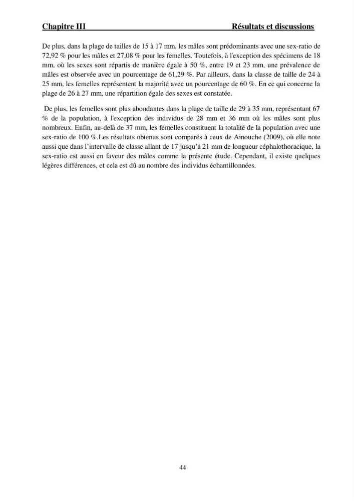 Ecologie et exploitation des crevettes Péneides dans le centre algérien