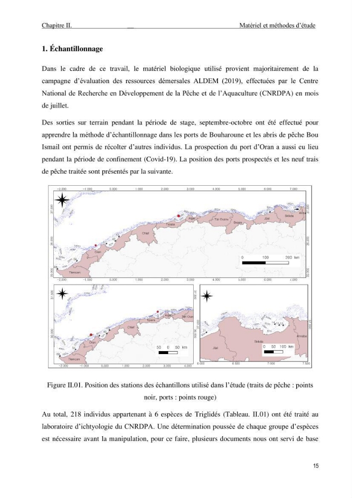 Description des variations morpho-géométrique entre les espèces et les populations des Triglidae (Actinopterygii, Scorpaeniformes) dans le bassin algérien: